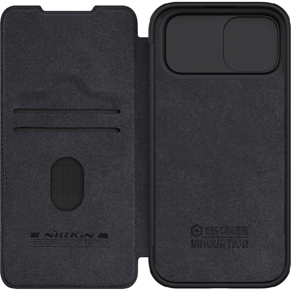 Hurtownia GSM - Etui z klapką Nillkin Qin Leather Pro z osłoną aparatu Apple iPhone 15 černé - NLK1181 - {ean13} - Hurt