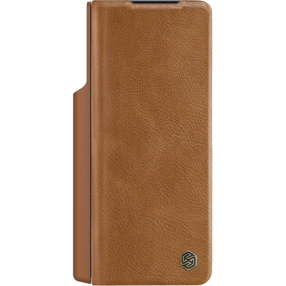 Hurtownia GSM - Etui z klapką Nillkin Qin Leather Pro z osłoną aparatu Samsung Galaxy Z Fold 5 brązowe - NLK1182 - {ean13} - Hurt