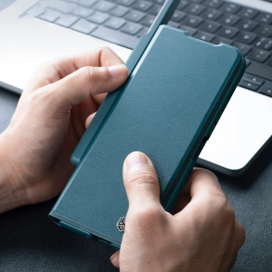 Wholesale Nillkin Qin Leather Pro with camera cover Samsung Galaxy Z Fold 5 brown - NLK1182 - {ean13} - Hurt