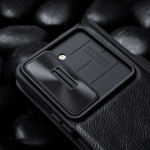 Wholesale Nillkin Qin Leather Pro with camera cover Samsung Galaxy Z Fold 5 brown - NLK1182 - {ean13} - Hurt