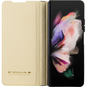 Wholesale Nillkin Qin Leather Pro with camera cover Samsung Galaxy Z Fold 5 gold - NLK1183 - {ean13} - Hurt