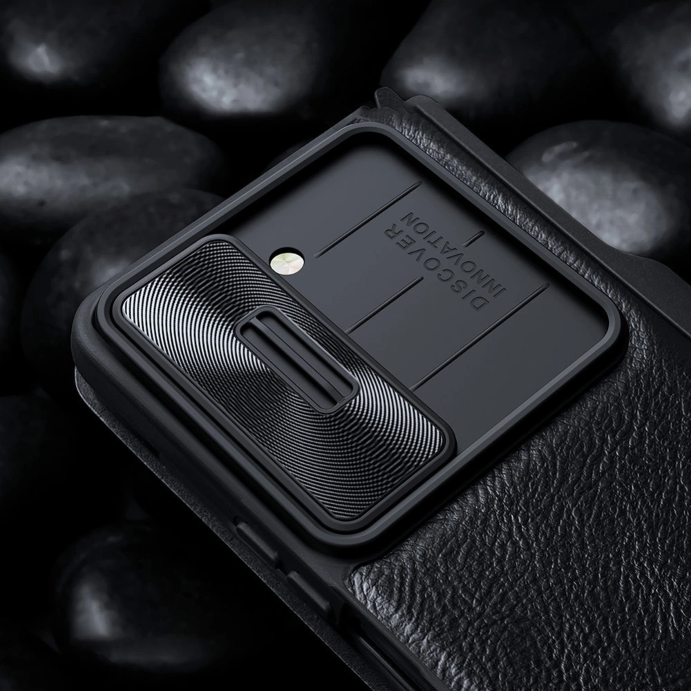 Hurtownia GSM - Etui cu capac Nillkin Qin Leather Pro cu protecție pentru cameră Samsung Galaxy Z Fold 5 aurie - NLK1183 - {ean13} - Hurt