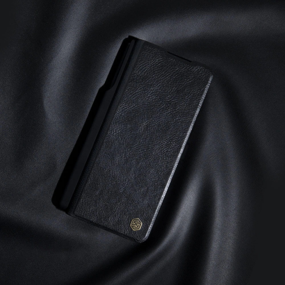 Hurtownia GSM - Etui cu capac Nillkin Qin Leather Pro cu protecție pentru cameră Samsung Galaxy Z Fold 5 aurie - NLK1183 - {ean13} - Hurt