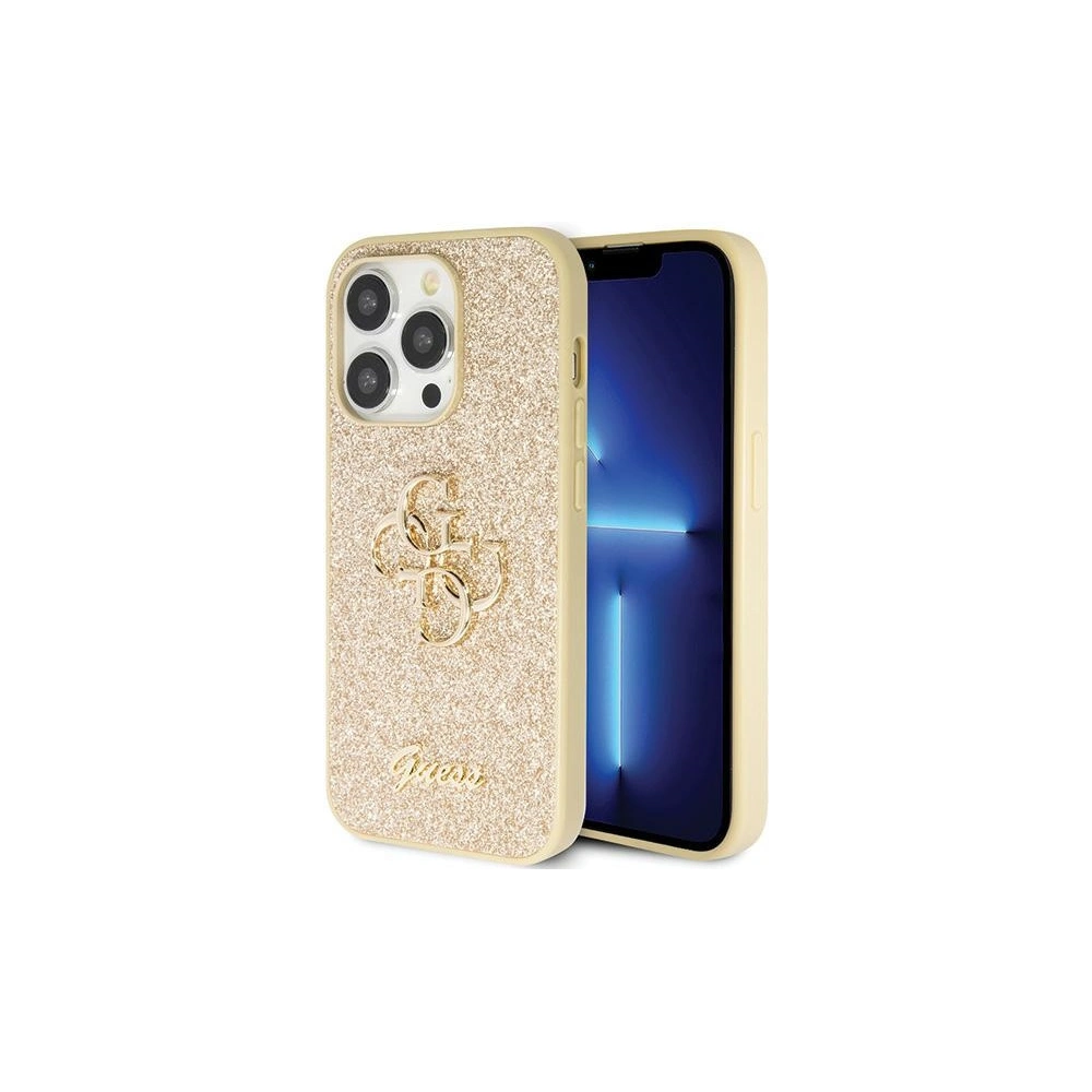 Hurtownia GSM - Etui Guess GUHCP14LHG4SGD Apple iPhone 14 Pro keménytok Glitter Script Big 4G arany - GUE2767 - {ean13} - Hurt