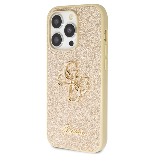 Etui Guess GUHCP14LHG4SGD Apple iPhone 14 Pro hardcase Glitter Script Big 4G złoty/gold