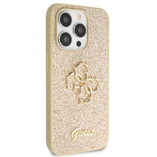 Etui Guess GUHCP14LHG4SGD Apple iPhone 14 Pro hardcase Glitter Script Big 4G złoty/gold