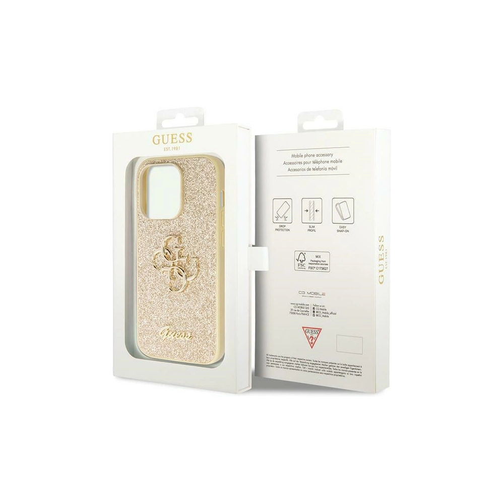 Wholesale Guess GUHCP14XHG4SGD Apple iPhone 14 Pro Max hardcase Glitter Script Big 4G gold - GUE2768 - {ean13} - Hurt