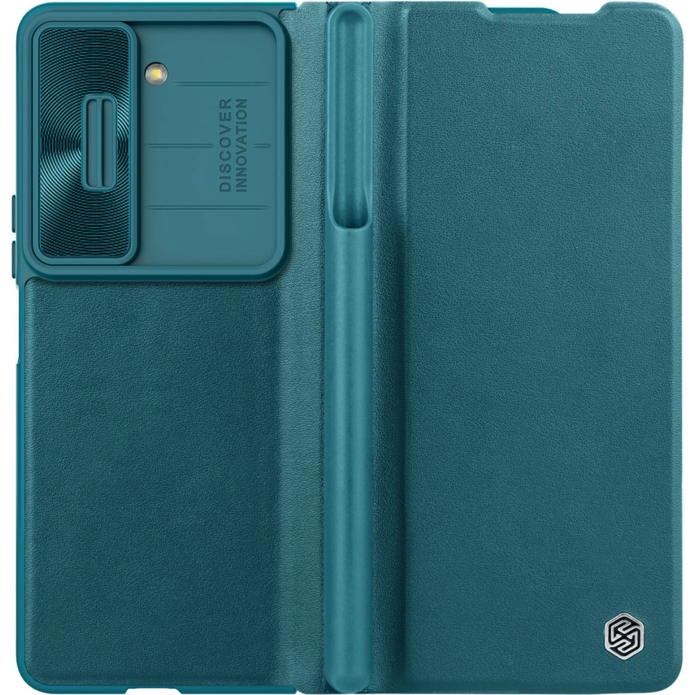 Hurtownia GSM - Etui z klapką Nillkin Qin Leather Pro z osłoną aparatu Samsung Galaxy Z Fold 5 zelené - NLK1185 - {ean13} - Hurt