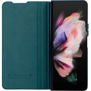 Wholesale Nillkin Qin Leather Pro with camera cover Samsung Galaxy Z Fold 5 green - NLK1185 - {ean13} - Hurt