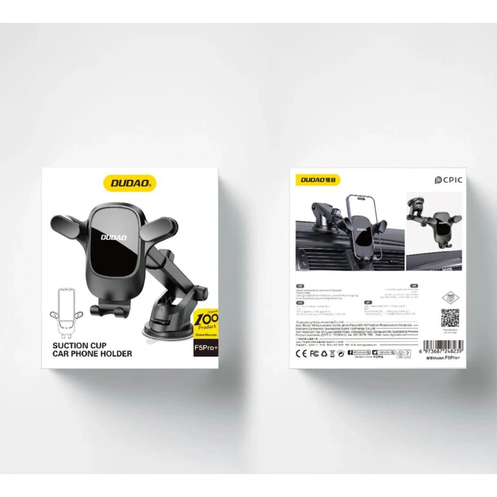 Hurtownia GSM - Urmă de mașină gravitațională pe bord Dudao F5 Pro negru - DDA271 - {ean13} - Hurt