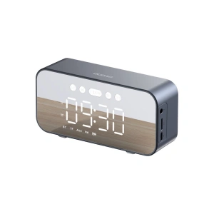 Hurtownia GSM - Bezdrátový reproduktor Dudao Y17 hodinky, budík, 1200mAh, AUX, FM, BT 5.3 stříbrný - DDA277 - {ean13} - Hurt