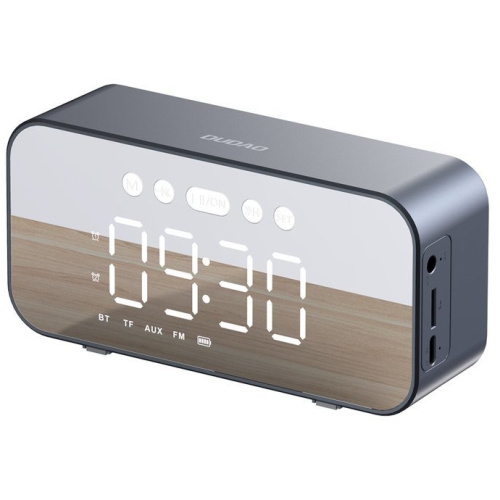 Dudao Distributor - 6973687247638 - DDA277 - Dudao Y17 wireless speaker watch, alarm clock, 1200mAh, AUX, FM, BT 5.3 silver - B2B homescreen