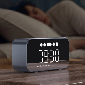 Wholesale Dudao Y17 wireless speaker watch, alarm clock, 1200mAh, AUX, FM, BT 5.3 silver - DDA277 - {ean13} - Hurt