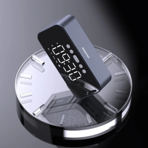 Wholesale Dudao Y17 wireless speaker watch, alarm clock, 1200mAh, AUX, FM, BT 5.3 silver - DDA277 - {ean13} - Hurt