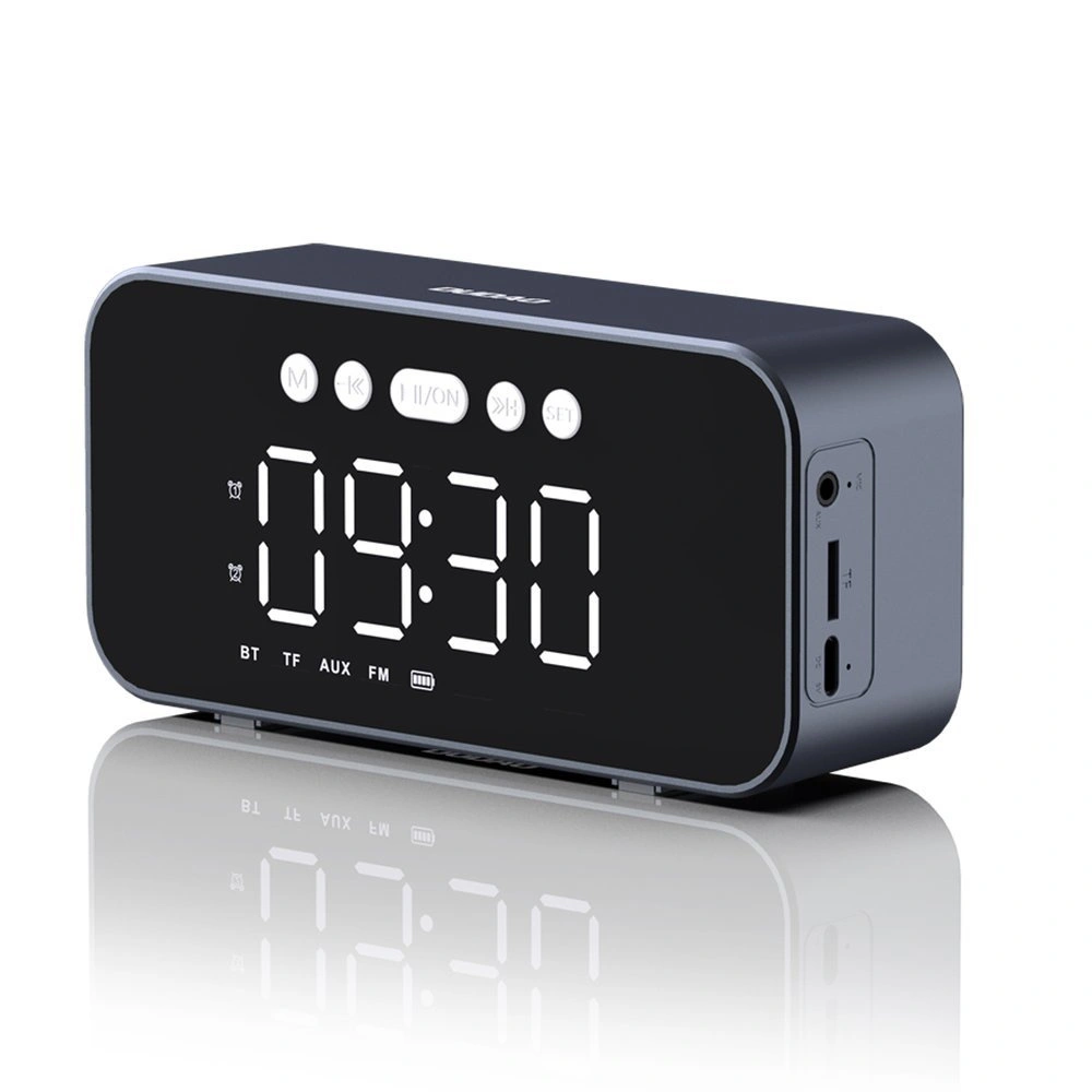 Hurtownia GSM - Bezdrátový reproduktor Dudao Y17 hodinky, budík, 1200mAh, AUX, FM, BT 5.3 stříbrný - DDA277 - {ean13} - Hurt