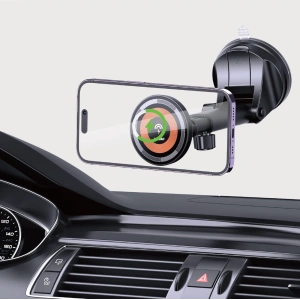 Hurtownia GSM - Magnetický automobilový držák Dudao F12MAX+ s indukční nabíječkou na palubní desku MagSafe 15W černý - DDA284 - {ean13} - Hurt