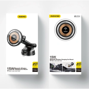 Hurtownia GSM - Magnetický automobilový držák Dudao F12MAX+ s indukční nabíječkou na palubní desku MagSafe 15W černý - DDA284 - {ean13} - Hurt