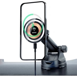 Wholesale Dudao F12MAX+ magnetic car holder with MagSafe 15W inductive cockpit charger black - DDA284 - {ean13} - Hurt