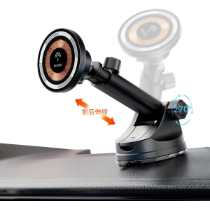 Hurtownia GSM - Magnetický automobilový držák Dudao F12MAX+ s indukční nabíječkou na palubní desku MagSafe 15W černý - DDA284 - {ean13} - Hurt