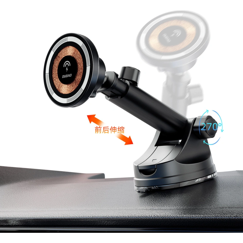Hurtownia GSM - Magnetische Handyhalterung Dudao F12MAX+ mit induktiver Ladestation für das Cockpit MagSafe 15W schwarz - DDA284 - {ean13} - Hurt