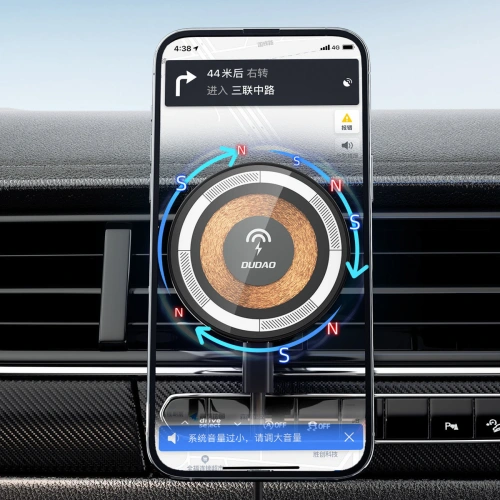 Uchwyt samochodowy magnetyczny Dudao F12MAX z ładowarką indukcyjną na kratkę wentylacyjną MagSafe 15W czarny