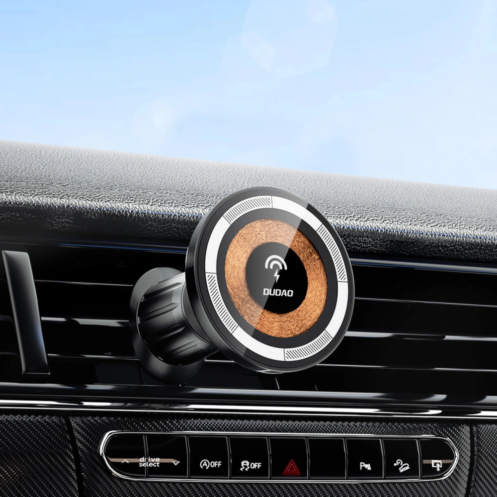 Hurtownia GSM - Urmărește auto magnetic Dudao F12MAX cu încărcător inductiv pentru grila de ventilație MagSafe 15W negru - DDA285 - {ean13} - Hurt