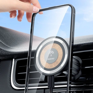 Hurtownia GSM - Magnetický automobilový držák Dudao F12MAX s indukční nabíječkou na ventilační mřížku MagSafe 15W černý - DDA285 - {ean13} - Hurt