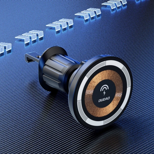 Uchwyt samochodowy magnetyczny Dudao F12MAX z ładowarką indukcyjną na kratkę wentylacyjną MagSafe 15W czarny
