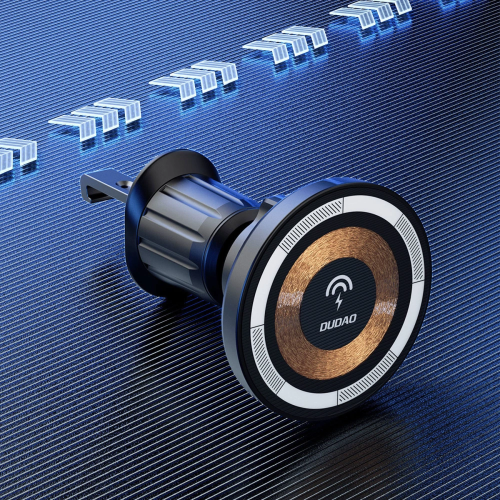 Hurtownia GSM - Magnetický automobilový držák Dudao F12MAX s indukční nabíječkou na ventilační mřížku MagSafe 15W černý - DDA285 - {ean13} - Hurt