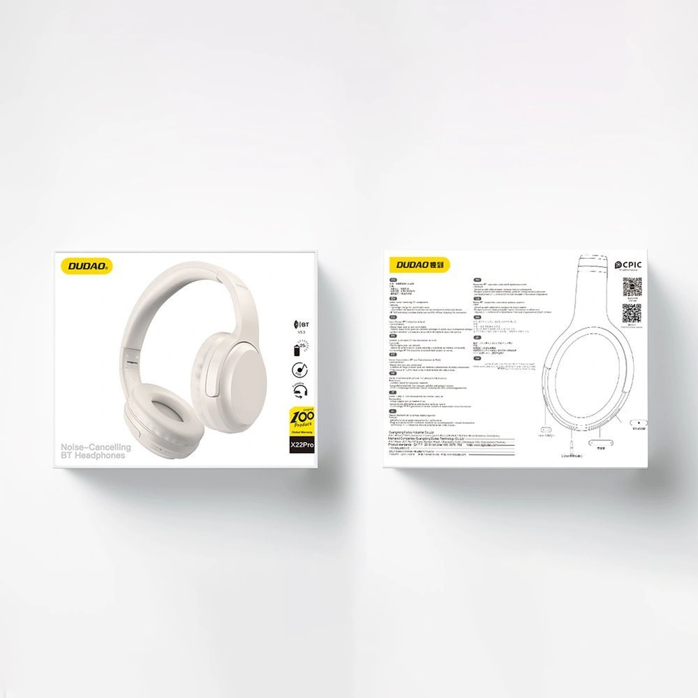 Hurtownia GSM - Bezdrátová sluchátka přes uši Dudao X22 Pro ANC 250mAh Bluetooth 5.3 bílá - DDA286 - {ean13} - Hurt