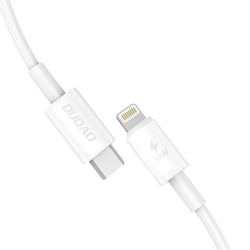 Kabel Dudao L6W USB-C / Lightning 30W, PD, 1m  biały