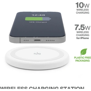 Hurtownia GSM - Indukční nabíječka PURO Wireless Charging Station QI 10W (bílá) - PUR725 - {ean13} - Hurt