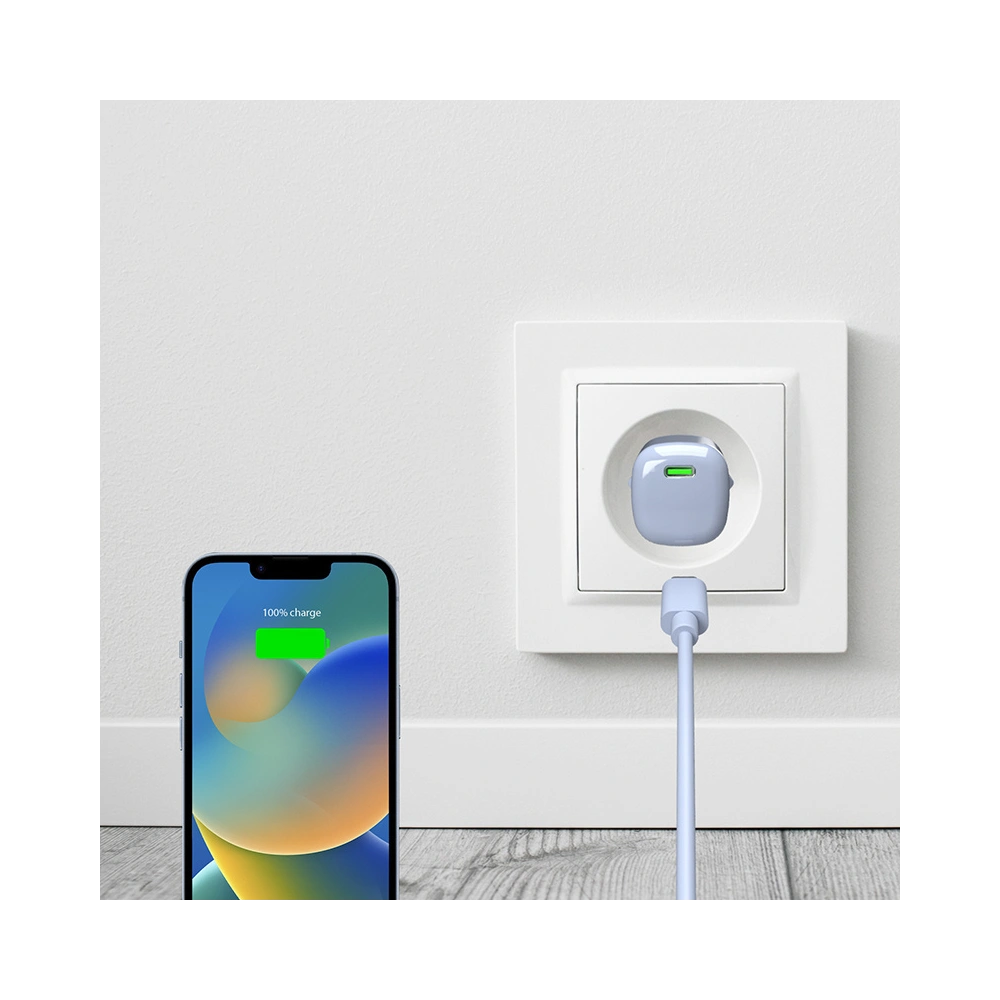 Hurtownia GSM - PURO MiniPro Wandladegerät GaN USB-C 20W PD (blau) - PUR728 - {ean13} - Hurt
