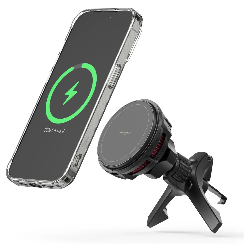 Hurtownia GSM - Auto-Handyhalterung für Lüftungsgitter Ringke Peltier Magnetic mit Ladegerät Schwarz - RGK1828 - {ean13} - Hurt