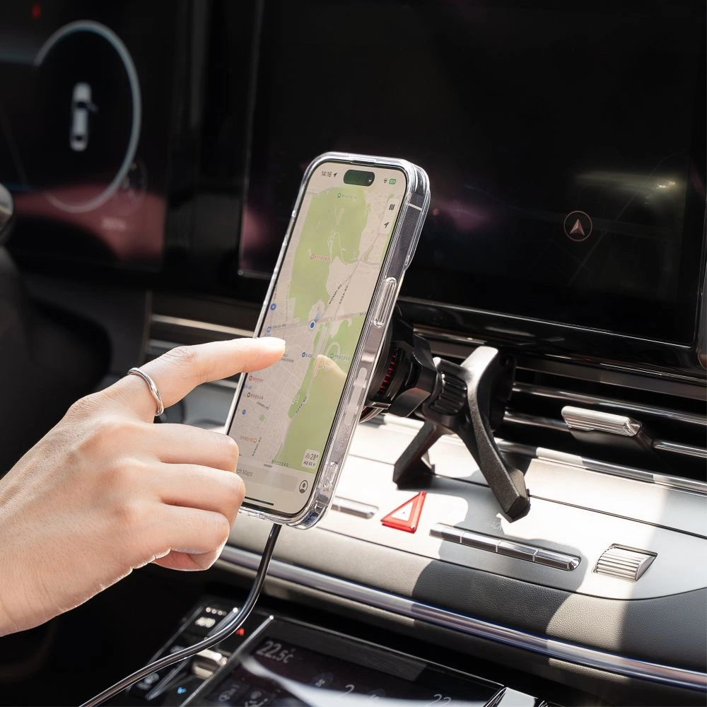 Hurtownia GSM - Auto-Handyhalterung für Lüftungsgitter Ringke Peltier Magnetic mit Ladegerät Schwarz - RGK1828 - {ean13} - Hurt