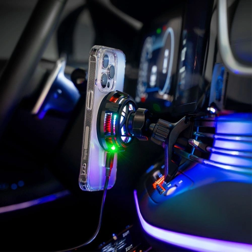 Uchwyt samochodowy do kratki nawiewu Ringke Peltier Magnetic z ładowarką Black