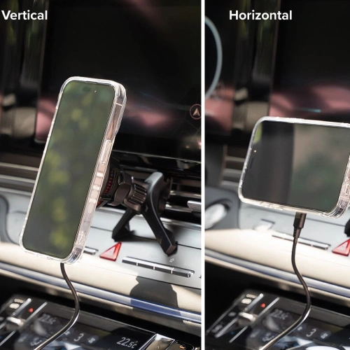 Uchwyt samochodowy do kratki nawiewu Ringke Peltier Magnetic z ładowarką Black