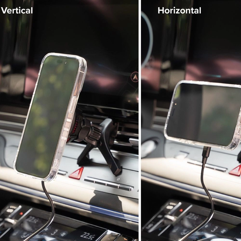 Hurtownia GSM - Auto-Handyhalterung für Lüftungsgitter Ringke Peltier Magnetic mit Ladegerät Schwarz - RGK1828 - {ean13} - Hurt