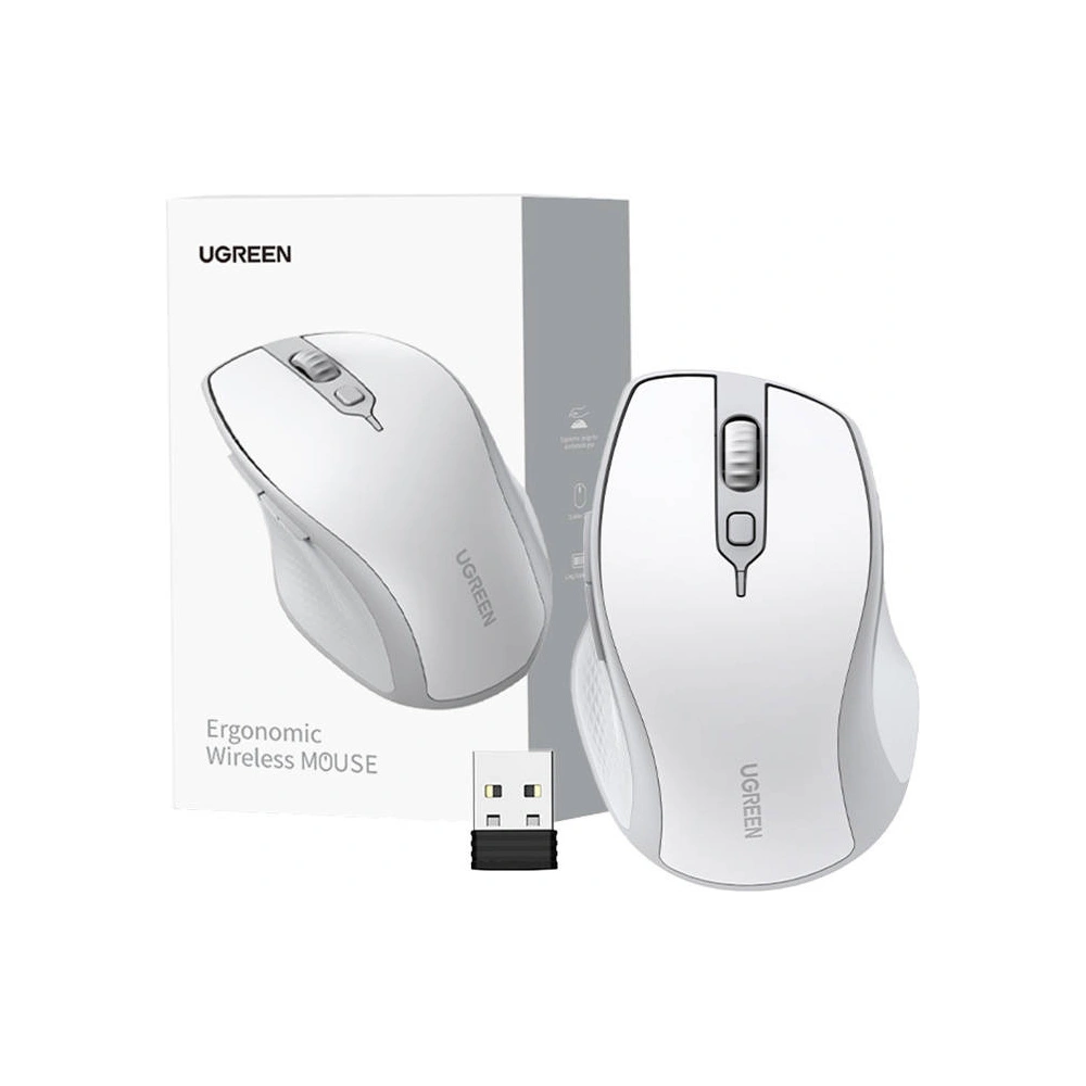 Wholesale Wireless mouse UGREEN MU101 2.4G/BT (white) - UGR1680 - {ean13} - Hurt