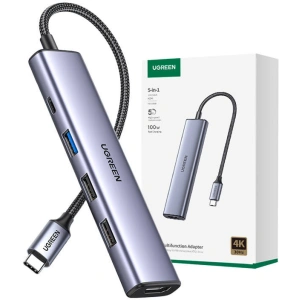 Hurtownia GSM - Adaptér UGREEN CM478 hub USB-C na HDMI, USB-A 3.0, 2xUSB-A 2.0, PD - UGR1685 - {ean13} - Hurt