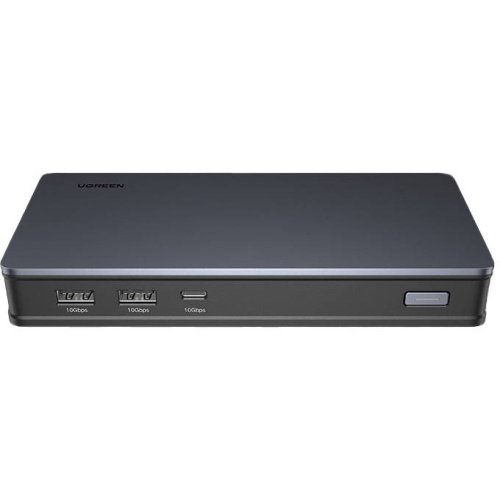 Ugreen Distributor - 6957303899128 - UGR1686 - UGREEN CM615 hub USB-C to 2xUSB-A, USB-C 3.1, 2xHDMI, 2xDP, SD/TF, RJ45 - B2B homescreen