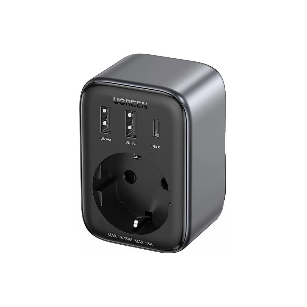 Hurtownia GSM - Adaptér UGREEN CD314 adaptér z EU na US + 2xUSB-A, 1xUSB-C - UGR1687 - {ean13} - Hurt