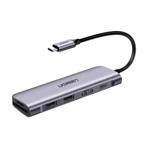 Hurtownia GSM - Adaptér UGREEN CM195 hub USB-C na HDMI, 2xUSB-A 3.0, SD/TF, PD - UGR1688 - {ean13} - Hurt