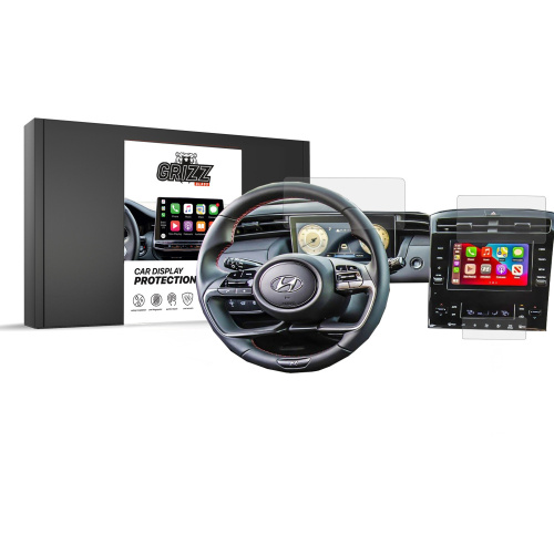 GrizzGlass Distributor - 5904063583355 - GRZ6496 - Matte GrizzGlass CarDisplay Protection Hyundai Tucson 8 inch (set) - B2B homescreen