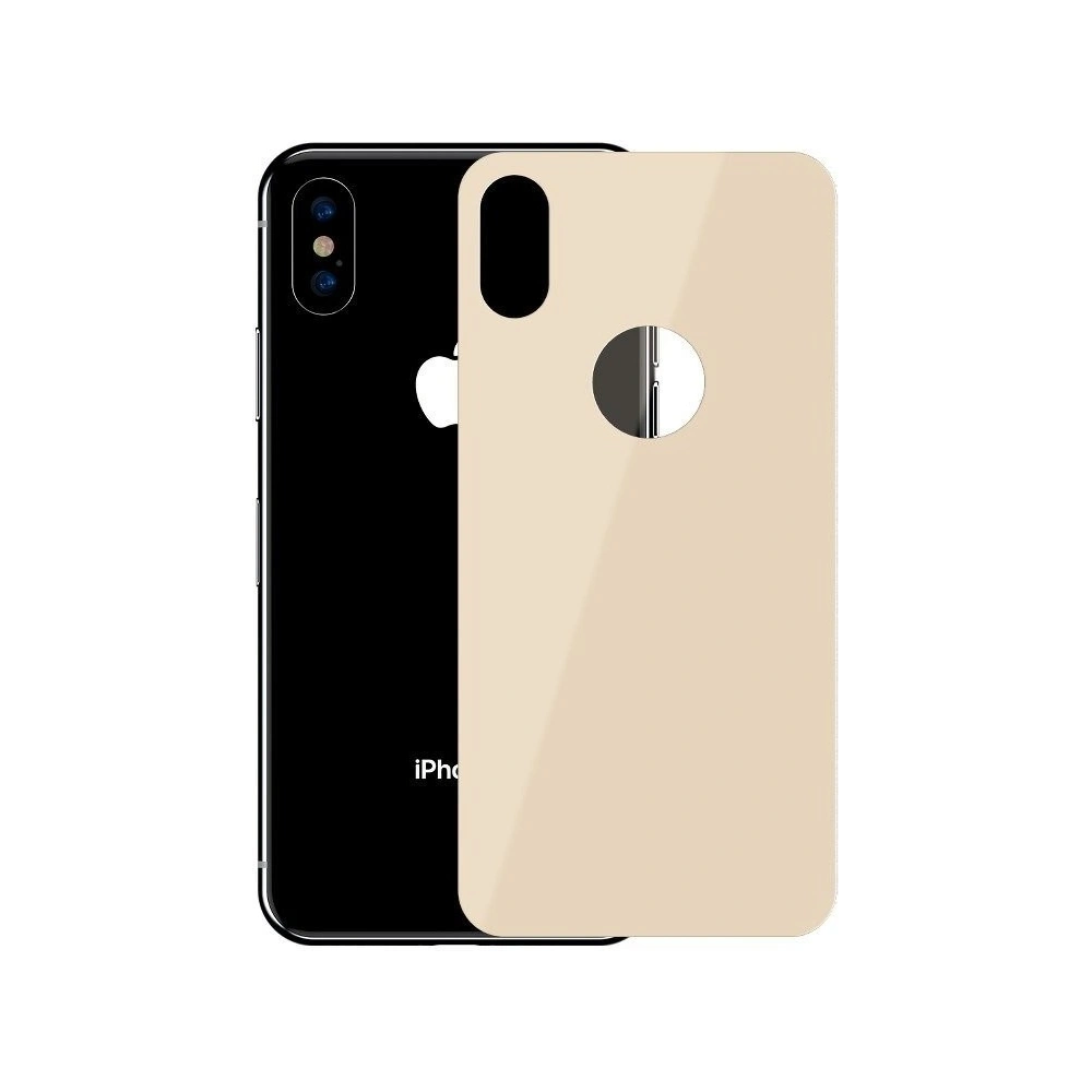 Wholesale Baseus 0.3mm Back Glass iPhone XS/X Gold - BSU215GLD - {ean13} - Hurt