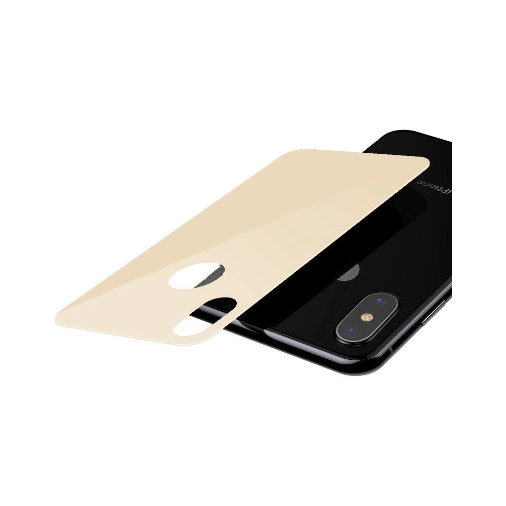 Wholesale Baseus 0.3mm Back Glass iPhone XS/X Gold - BSU215GLD - {ean13} - Hurt