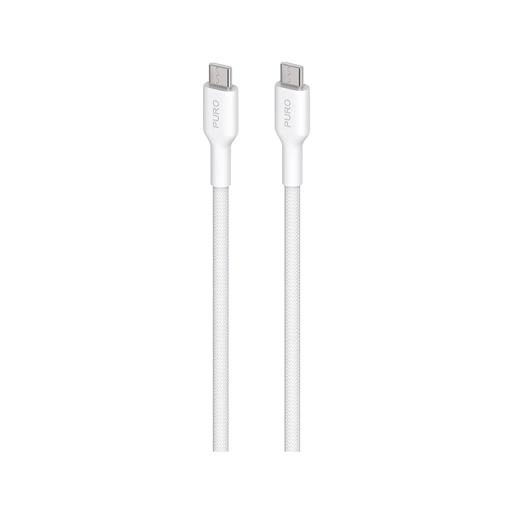 Hurtownia GSM - Kabel PURO Fabric Ultra Strong heavy duty USB-C/USB-C 1,2m (bílý) - PUR730 - {ean13} - Hurt