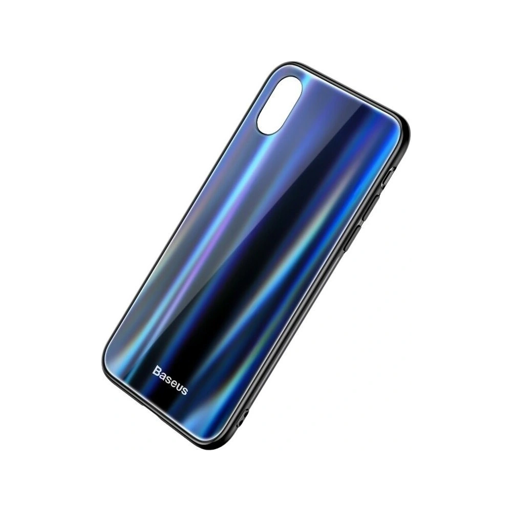 Hurtownia GSM - Etui Baseus Luster Case iPhone X / XS - černá - modrá - BSU218BLKBLU - {ean13} - Hurt
