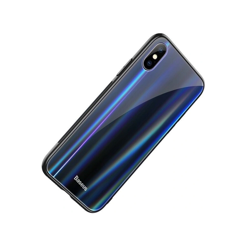 Wholesale Baseus Luster Case iPhone X / XS Black/Blue - BSU218BLKBLU - {ean13} - Hurt