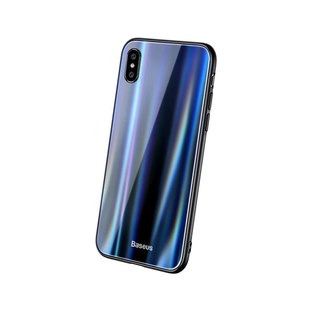 Hurtownia GSM - Etui Baseus Luster Case iPhone X / XS - černá - modrá - BSU218BLKBLU - {ean13} - Hurt